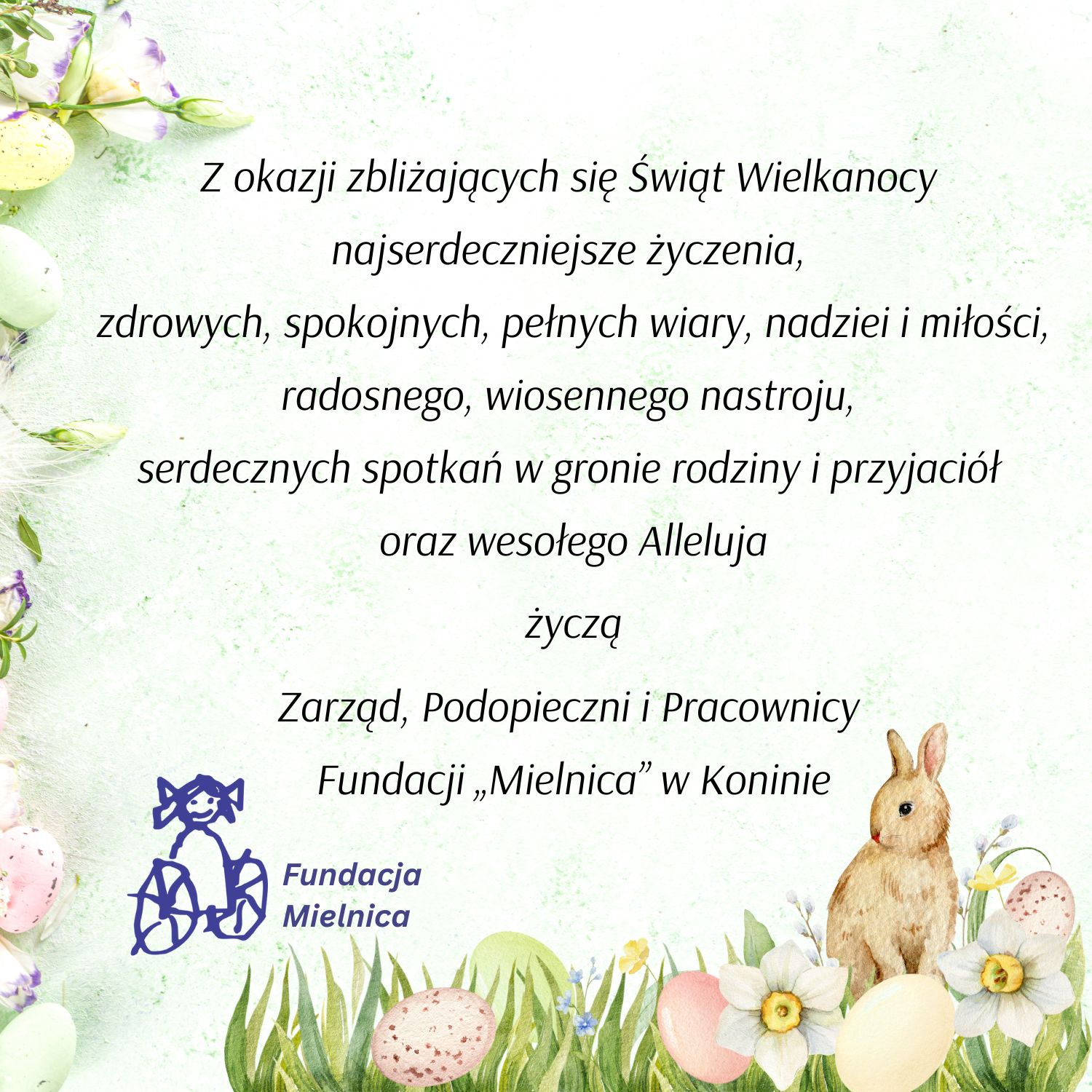 kartka wielkanocna Fundacja Mielnica